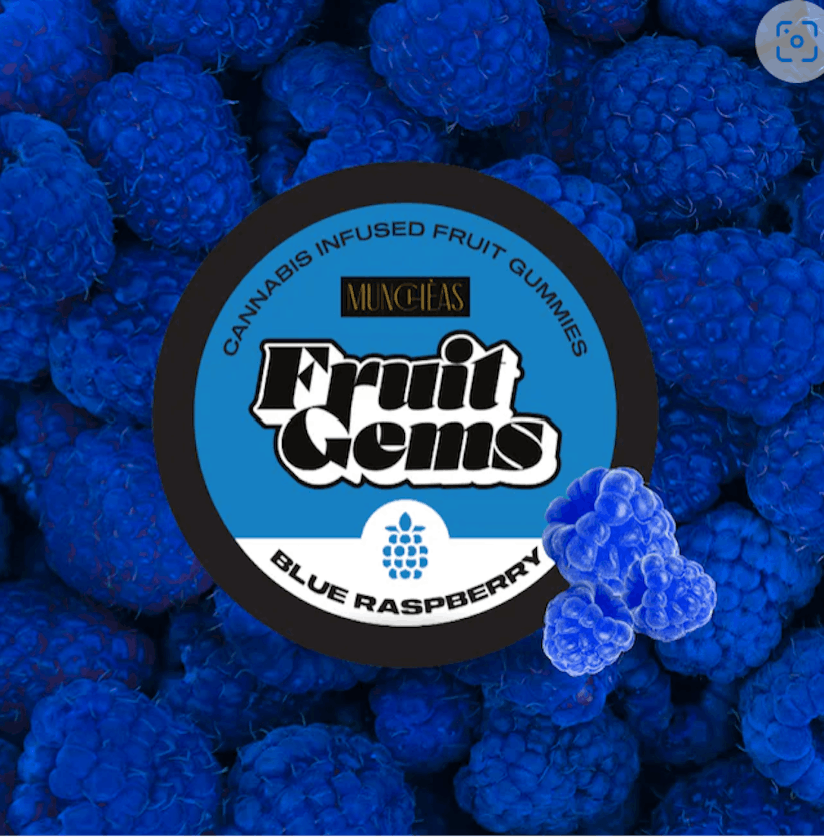 Muncheas Fruit Gems Blue Raspberry 100mg Zaza Green(07)