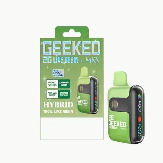 GEEKED GEEKED by MKX | RUNTZ | LIVE RESIN DISPOSABLE HYBRID — VAPORIZERS