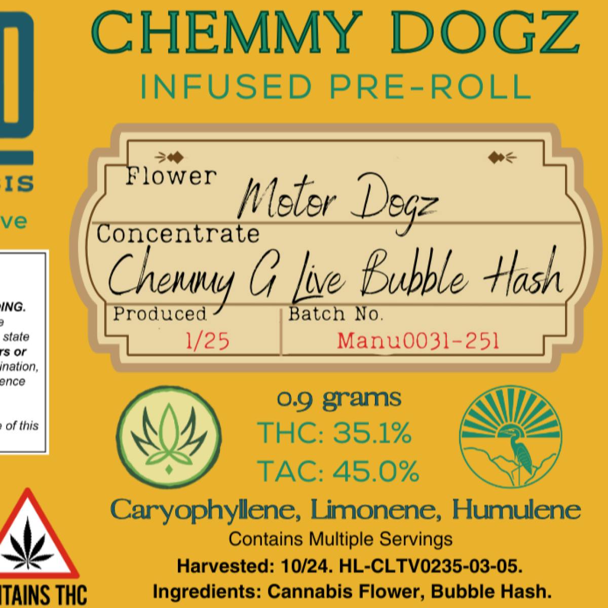 Image of Chemmy Dog | 0.9g Infused Preroll
