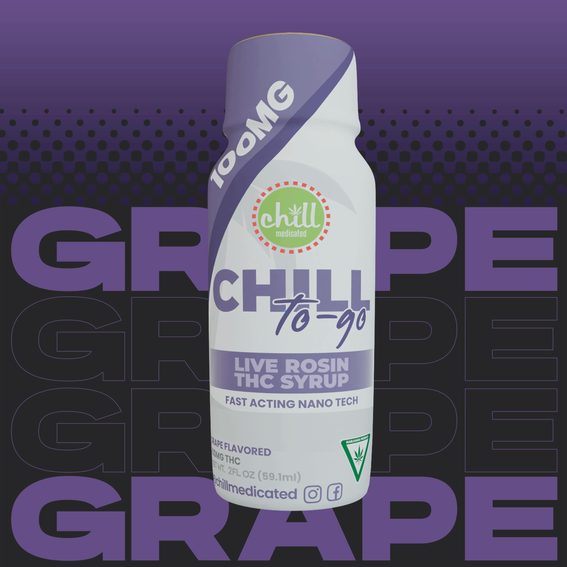 Product: Chill Medicated | Live Rosin Syrup-To-Go - Grape - 100mg