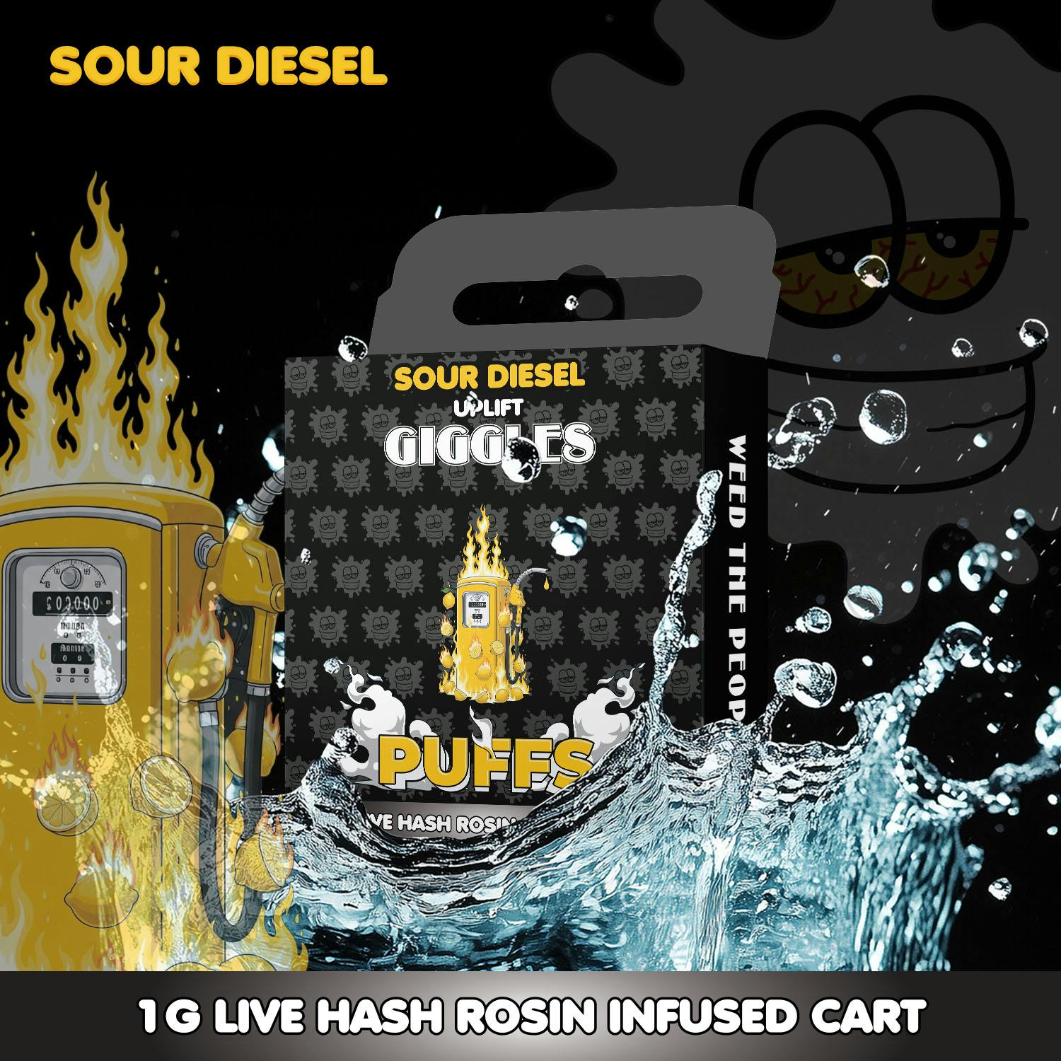 Giggles Puffs | Sour Diesel | Cart | 1g