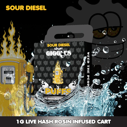 Giggles Puffs | Sour Diesel | Cart | 1g