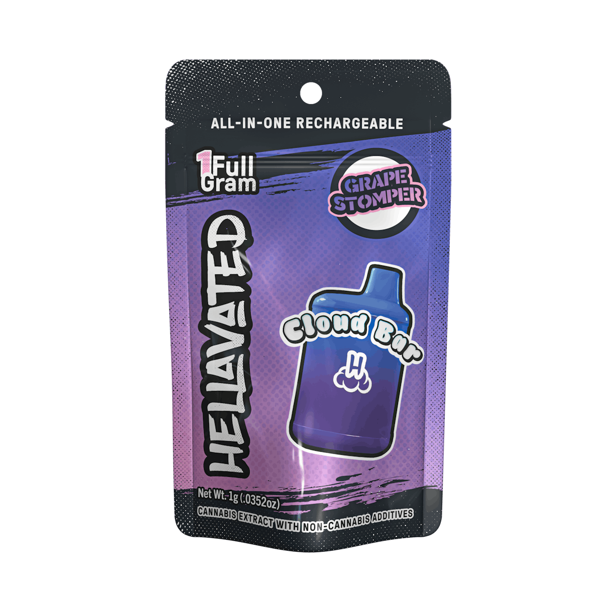 Grape Stomper Cloud Bar Rechargeable Disposable | 1g 1g