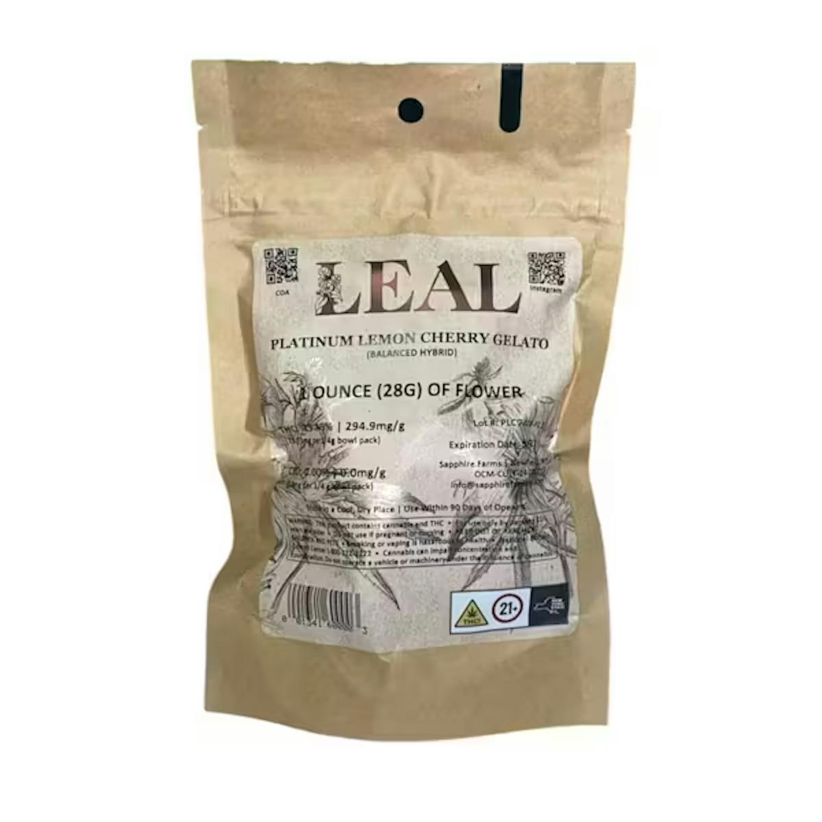 Photo of Leal | Platinum Lemon Cherry Gelato (Ounce)