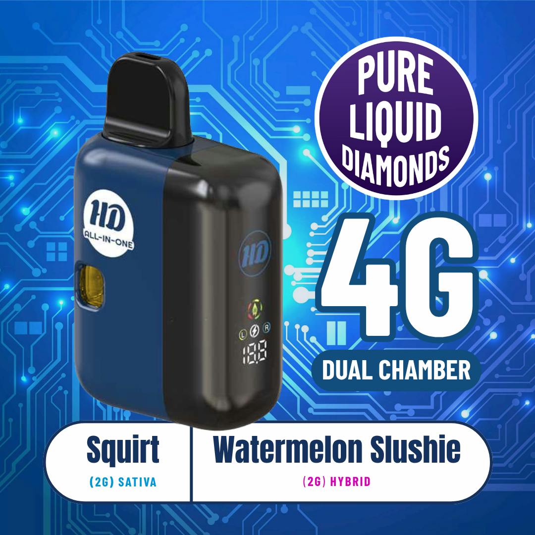 Product: High Definition | Squirt x Watermelon Slushie | Liquid Diamonds Disposable | 4g | Hybrid