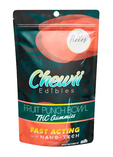 Chewii Fast-Acting Fruit Punch Bowl Gummies 200MG Rec-active