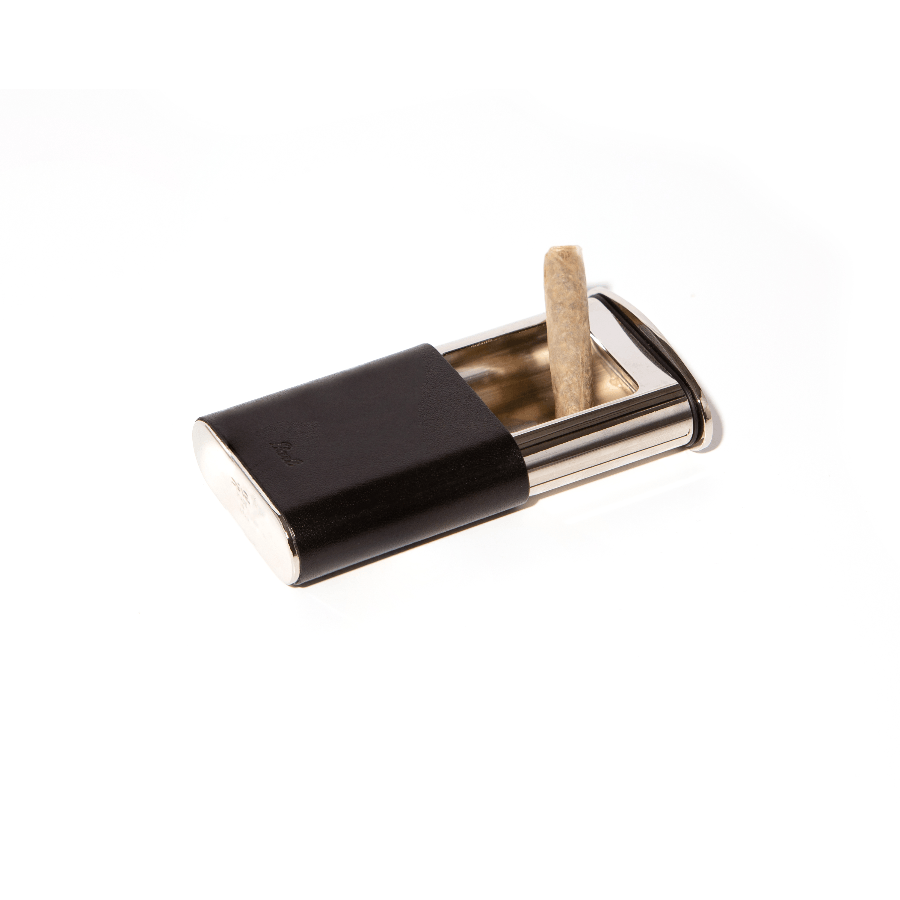 Tsubota Pearl Black Tasca Leather Pocket Ashtray Accessories New