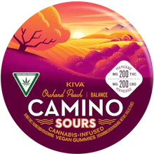 Camino - 200mg THC : 200mg CBD Gummies - Sour Orchard Peach