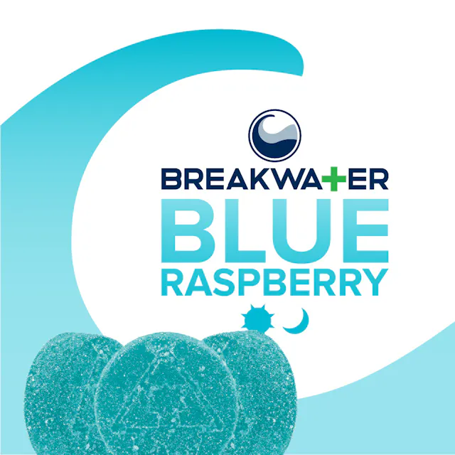 Breakwater Gummies Blue Raspberry 10pk/100mg (hybrid, 2.8g)