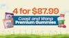 4 for $87.99 – Coast and Wana Premium Gummies