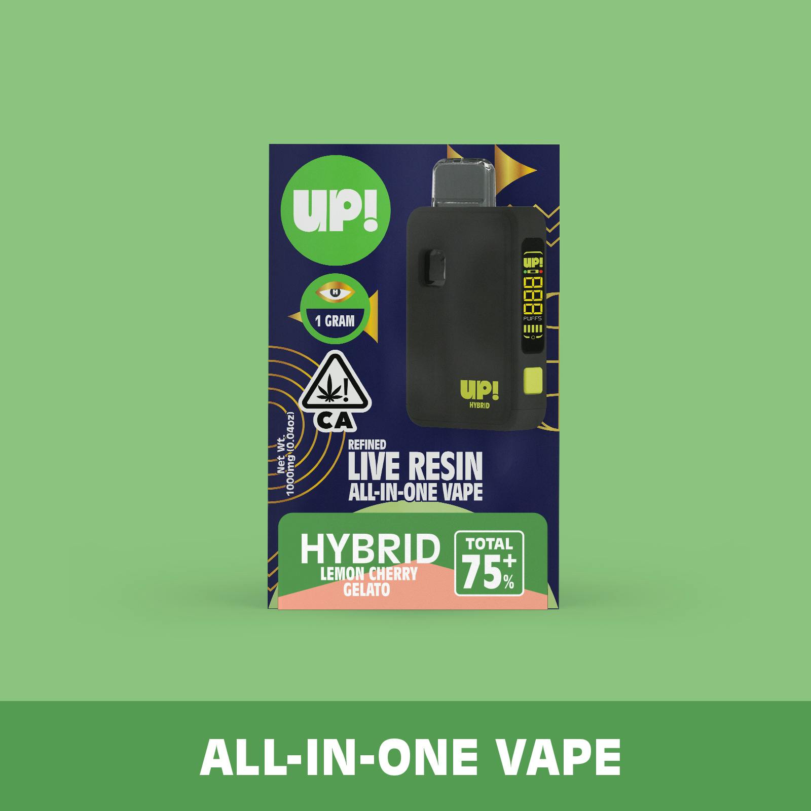 UP! - Lemon Cherry Gelato (Hybrid) V2 Live Resin All-In-One Vape |  Wellgreens