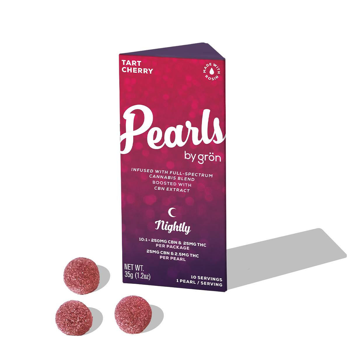 Pearls | Tart Cherry | CBN:THC | 100mg | 10ct