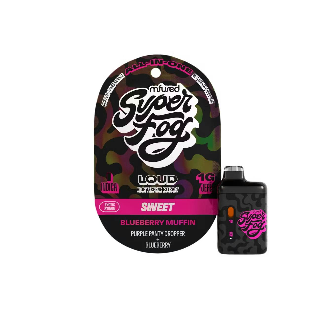 Mfused Superfog Blueberry Muffin 1g LOUD Jefe Plus Vape