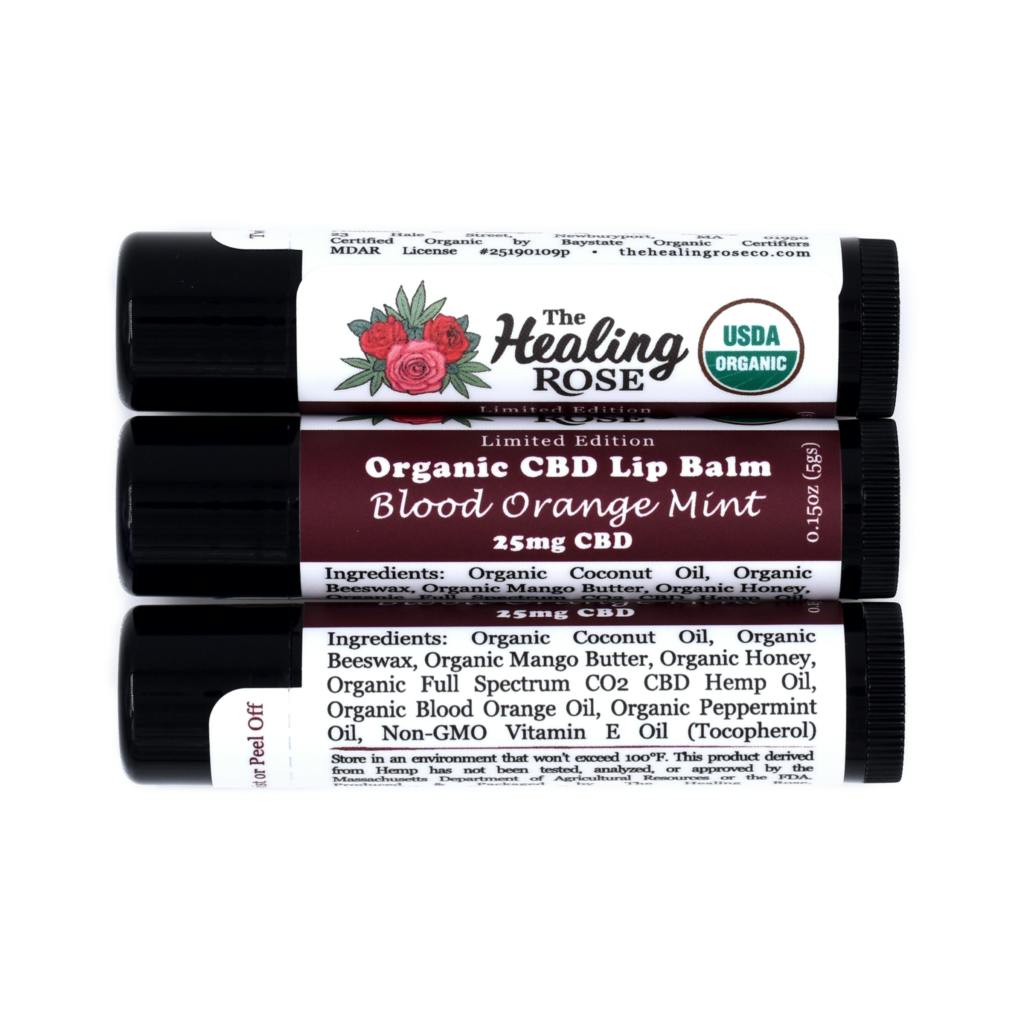 Healing Rose | Lip Balm | Blood Orange Mint | 25mg CBD