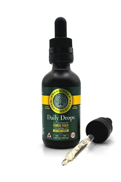 Product: Treeworks | Daily Drops | Full Spectrum RSO Tincture - THC, CBG