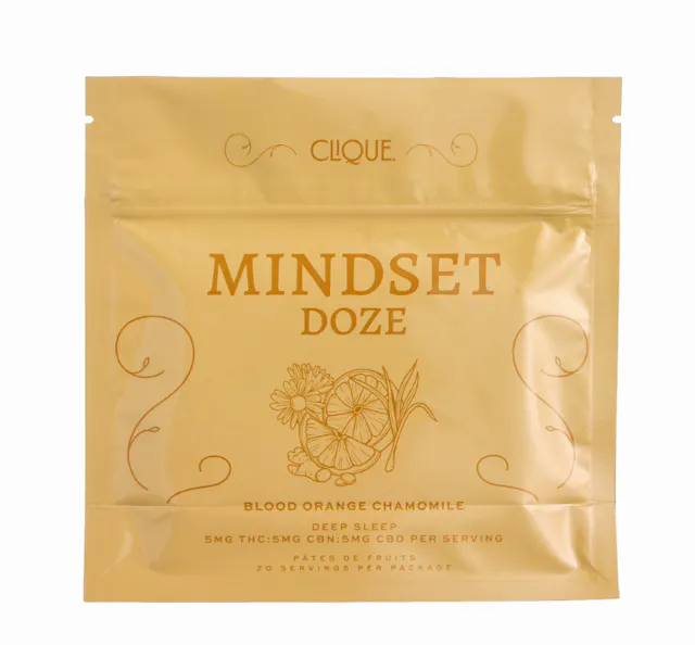 Clique Gummies Blood Orange Chamomile - Doze 1 THC : 1 CBN : 1 CBD 20pk/100mg (indica, 2.8g)
