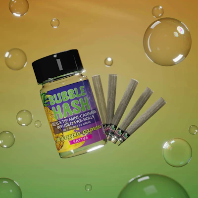 Amnesia - 5-Pack .7g Bubble Hash Infused Prerolls - Pineapple Express