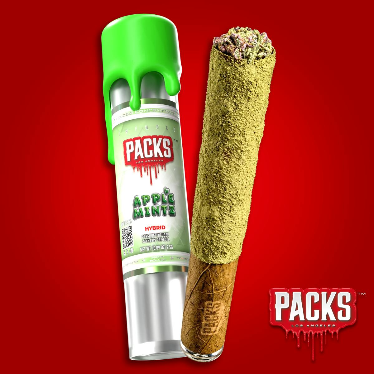 Product PACKS Apple Mintz (H) Infused Blunt | Pre Rolls | 2.5g