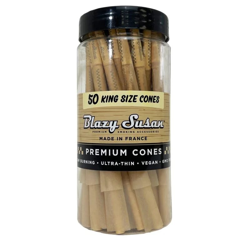 Blazy Susan - Unbleached Pre Rolled Cones King Size 50 Count