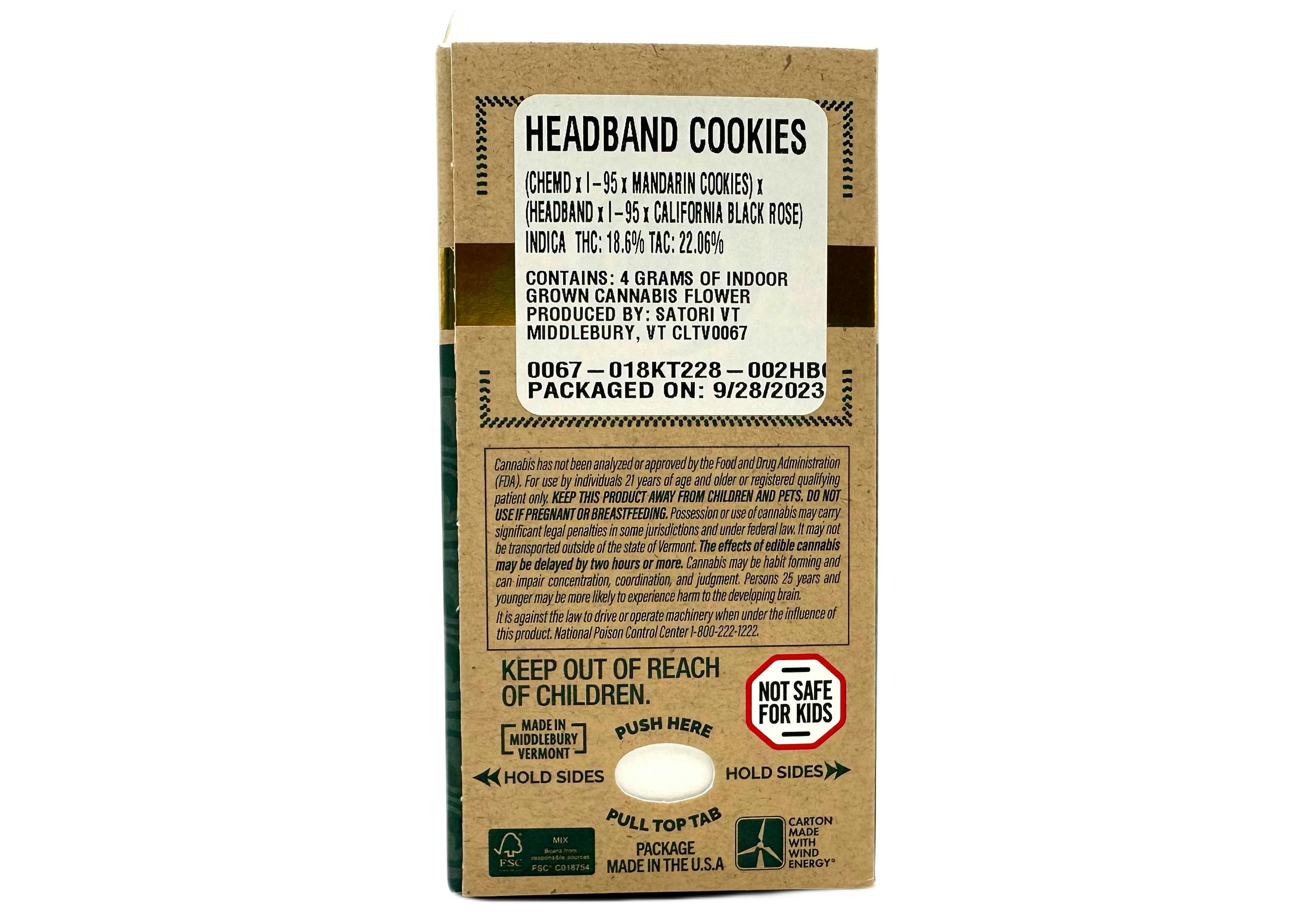 image of Headband Cookies | 0.8g Preroll 5-Pack