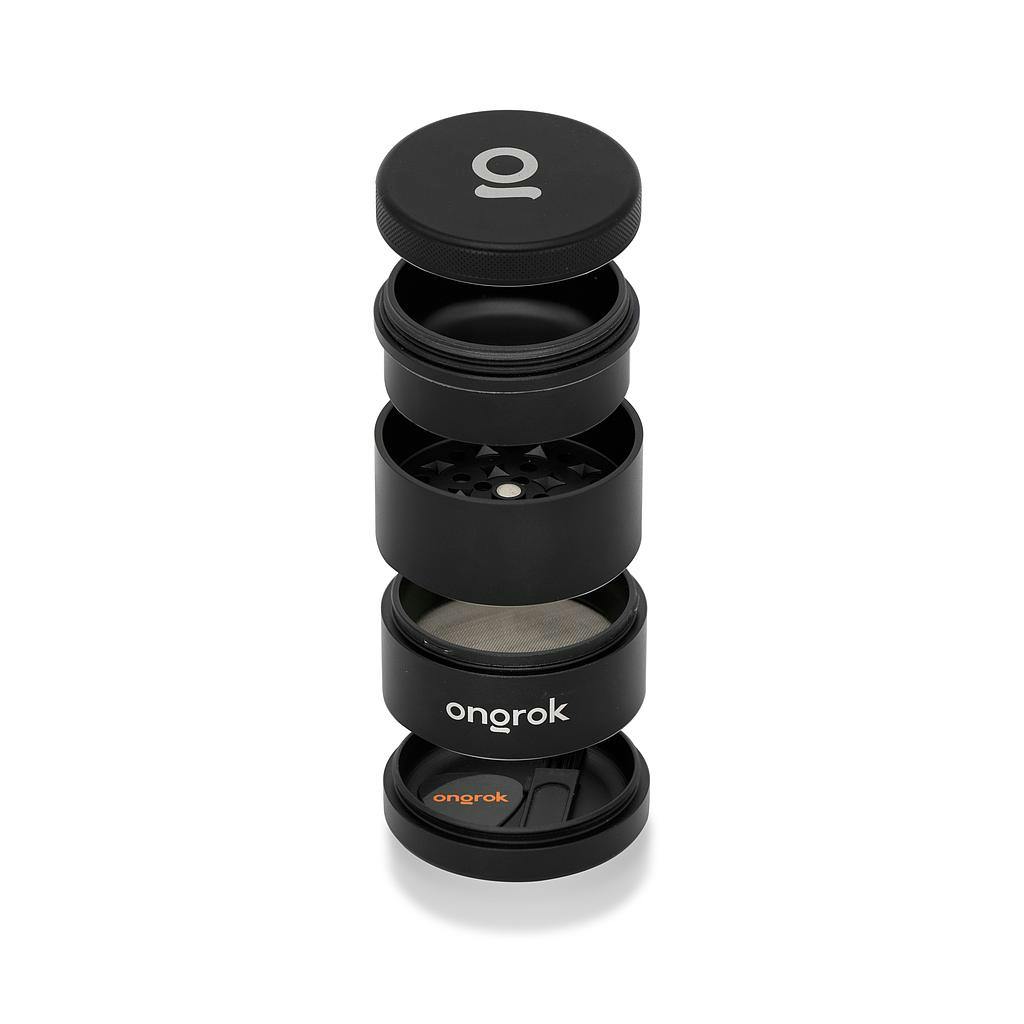 Ongrok | 5pc Grinder w/ Storage - Black #002bk