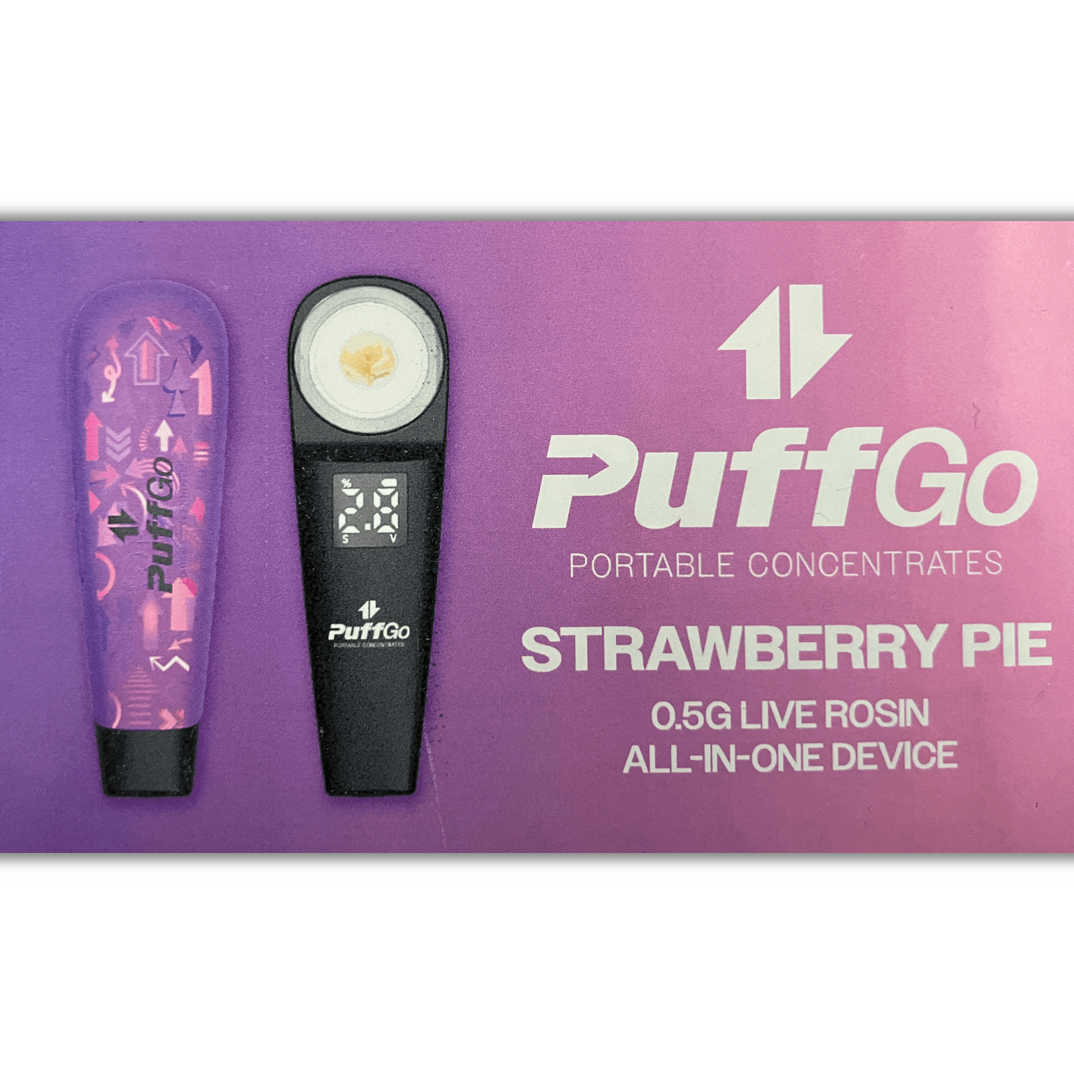 Product: Puffgo | Live Rosin All-In-One - 0.5g - Strawberry Pie