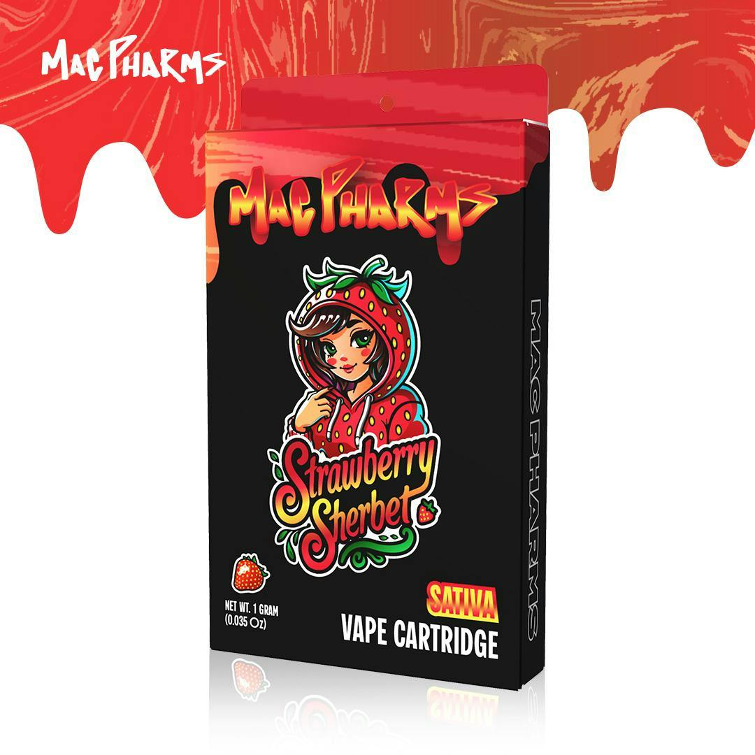 Mac Oils - 1g Cart - Strawberry Sherbet