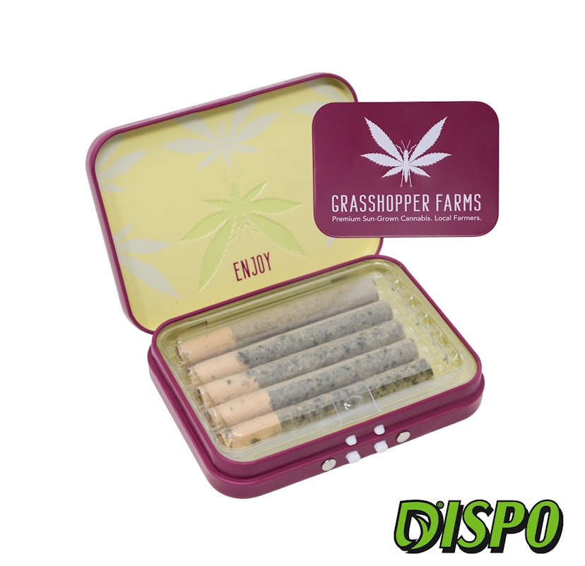 Grasshopper Farms - Cherry Chill 5pk Infused Pre-Rolls