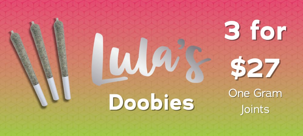 Lula's 1g Doobies Prerolls promotion 3 for $27
