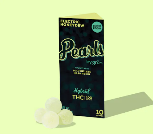 Gron | Pearls | Electric Honeydew | Solventless Hash Rosin | Hybrid | 10 Pc-1