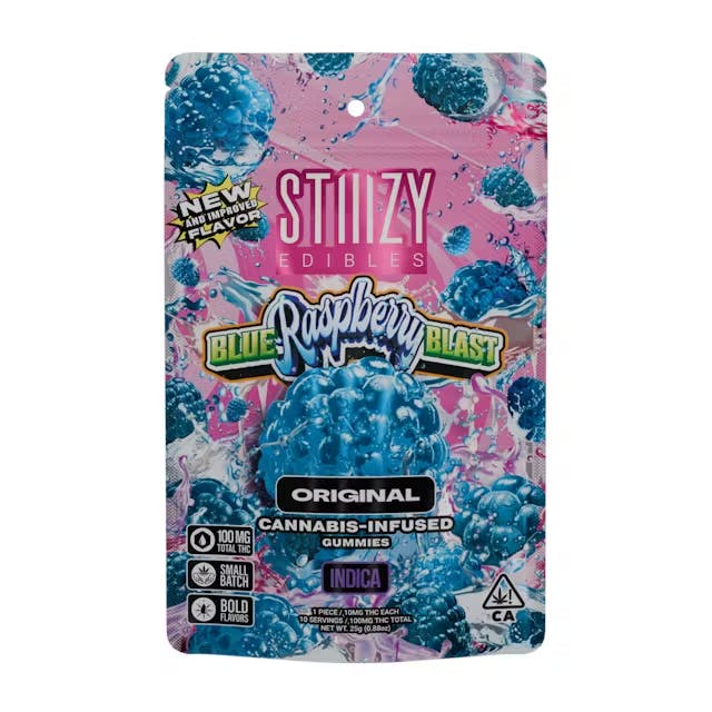 STIIIZY | BLUE RASPBERRY BLAST - 100MG ORIGINAL EDIBLES | The Grove