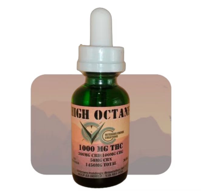 Product Veterans Choice - High Octane Tincture - 1000mg thc - 300mg CBD - 100mg CBG - 50mg CBN