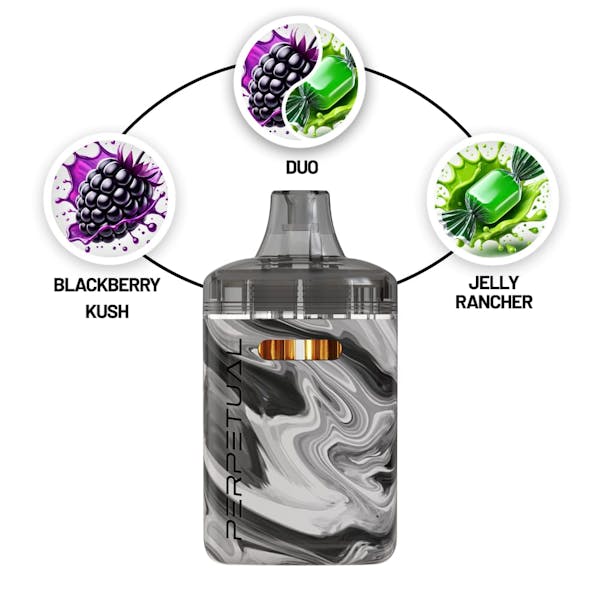 Jelly Rancher (SH) + Blackberry Kush (IH) - 2g All in One Duo Vape - Perpetual