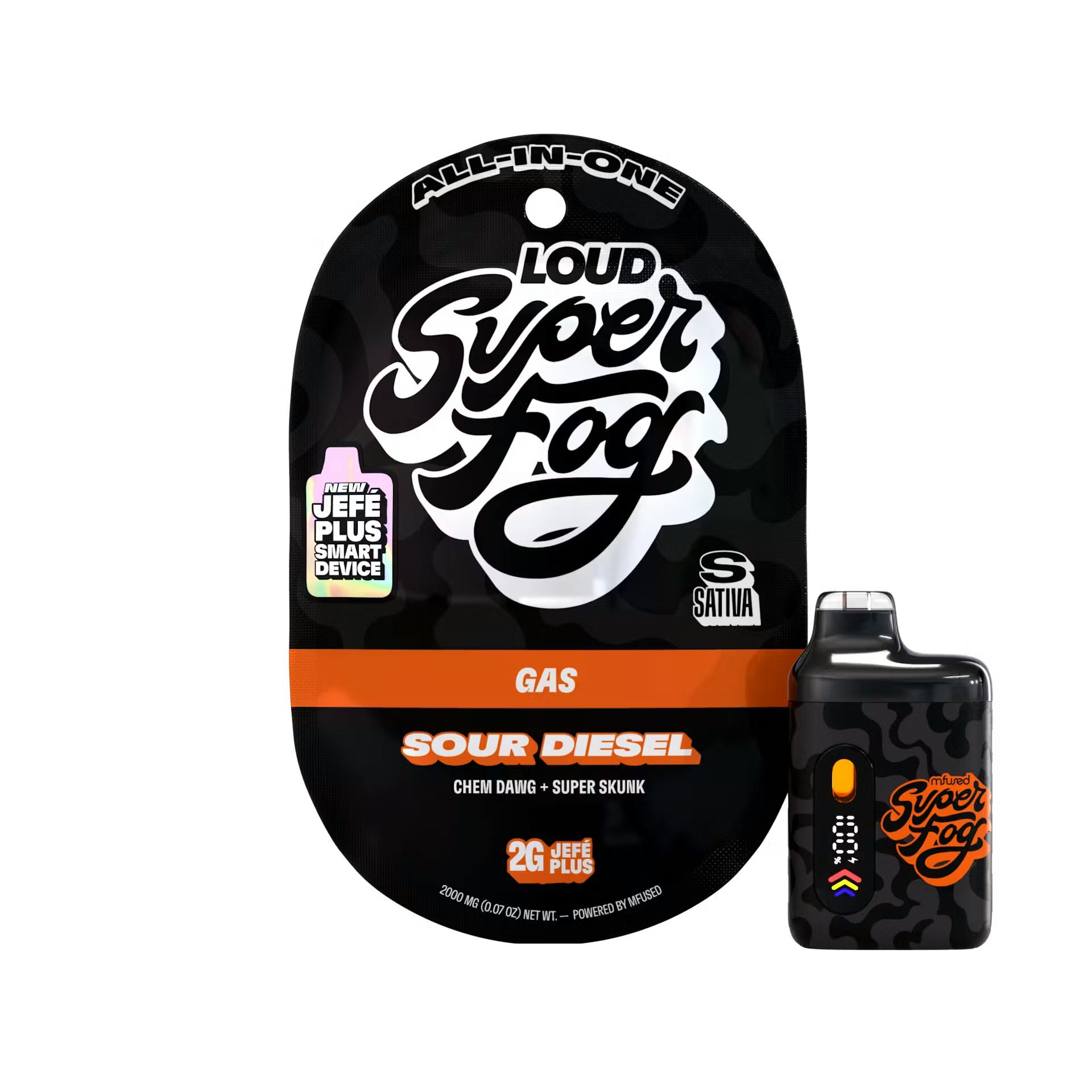 Mfused Superfog Sour Diesel 2g Loud Jefe Plus Vape