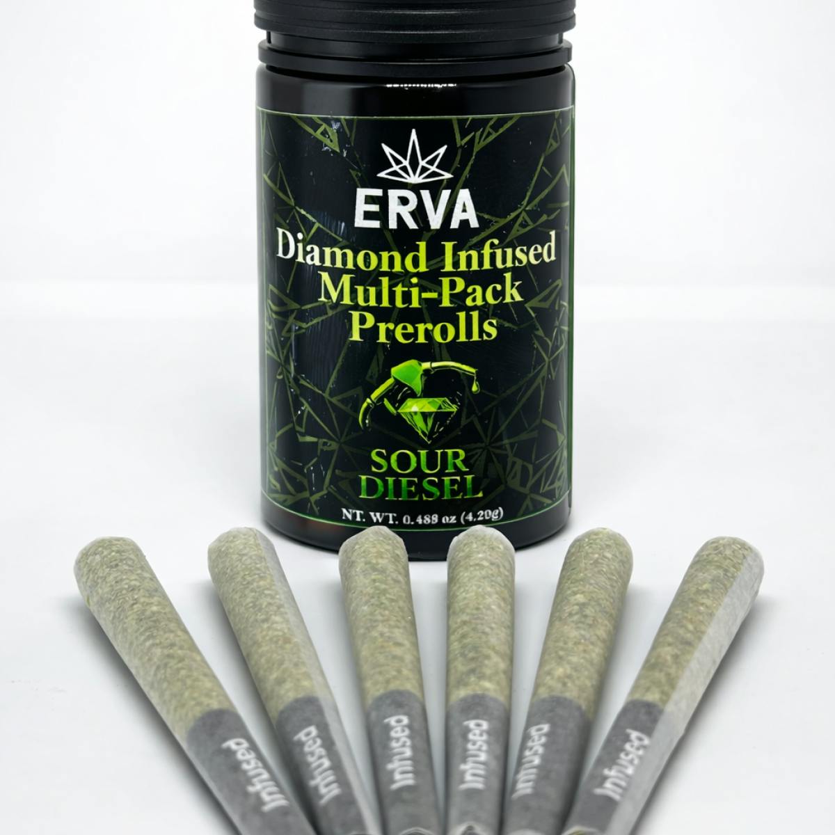 ERVA | Sour Diesel | Diamond Infused Preroll - /6pk