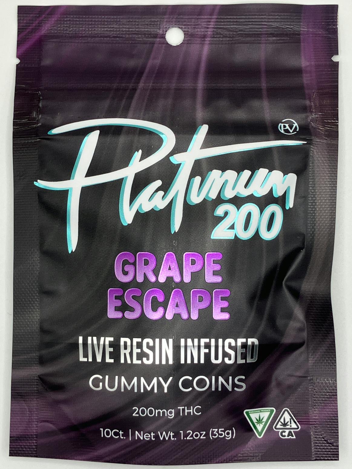 Platinum Vape | Live Resin Gummies - 200mg - Grape Escape (Indica)