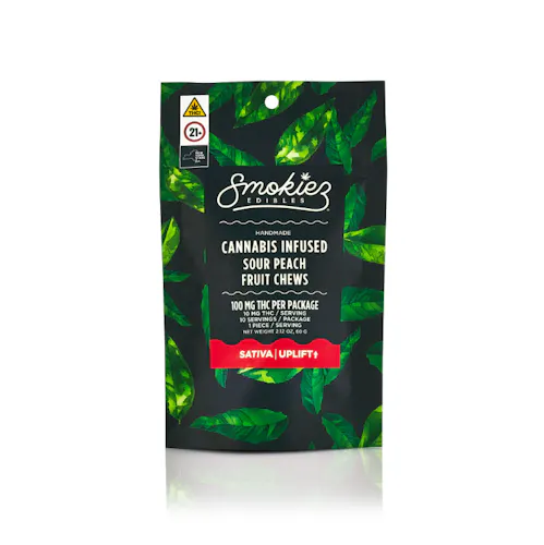 Smokiez Sour Peach Fruit Chews 10mg 10pk-2