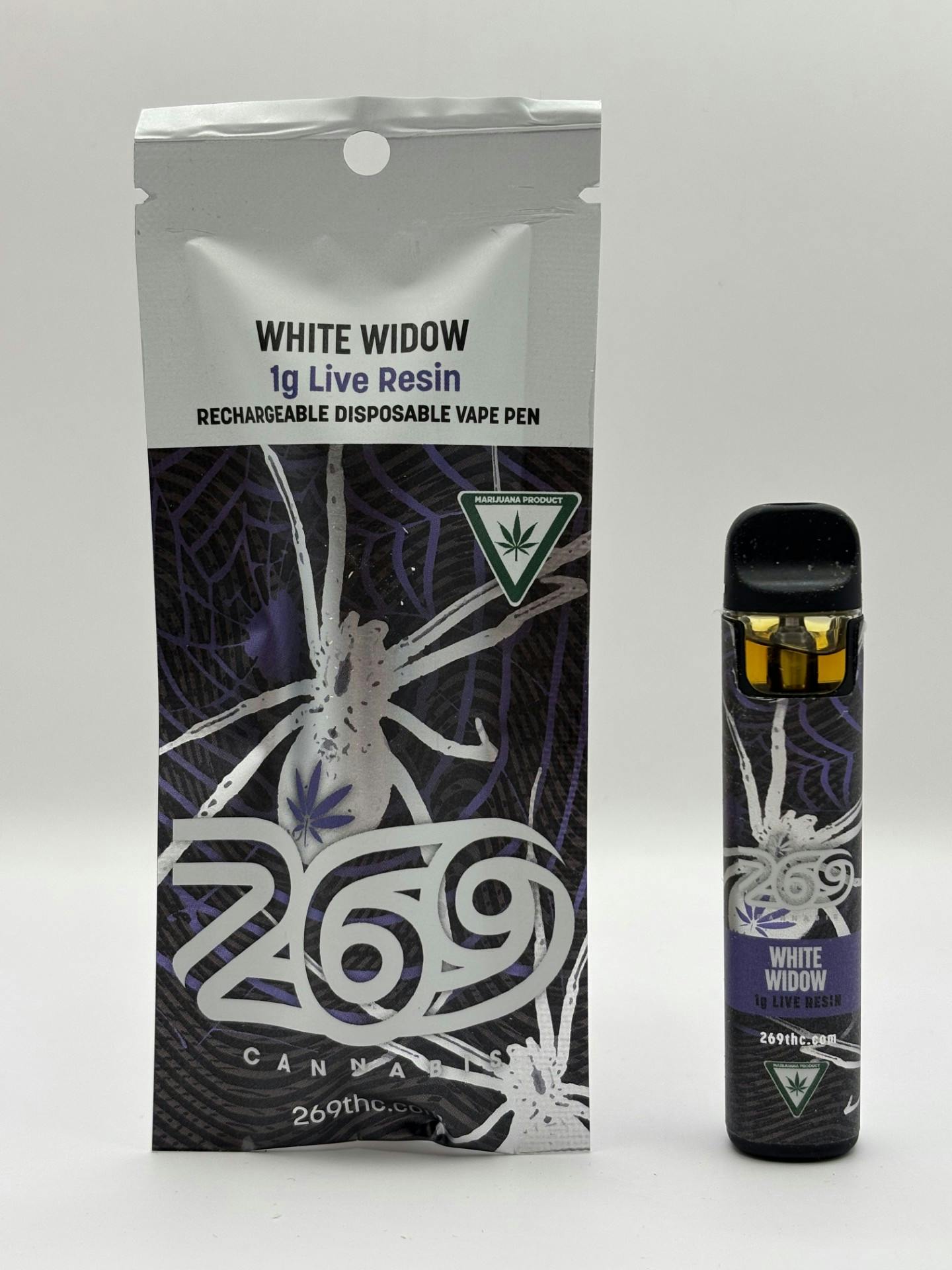 Product: 269 Cannabis | White Widow | Live Resin Disposable Vape | 1g |  Hybrid