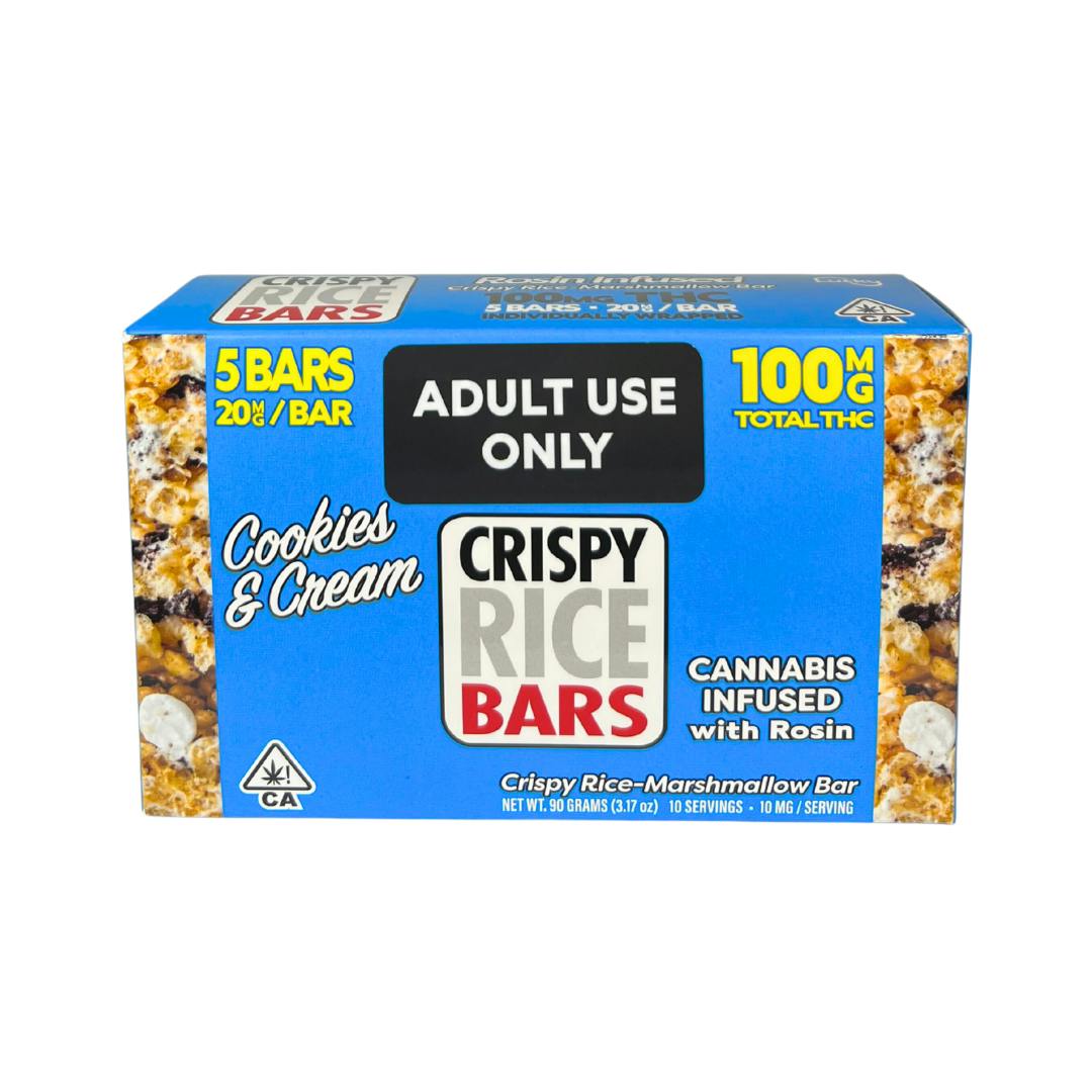 COOKIES & CREAM CRISPY RICE BARS (20MG/5PK)-0