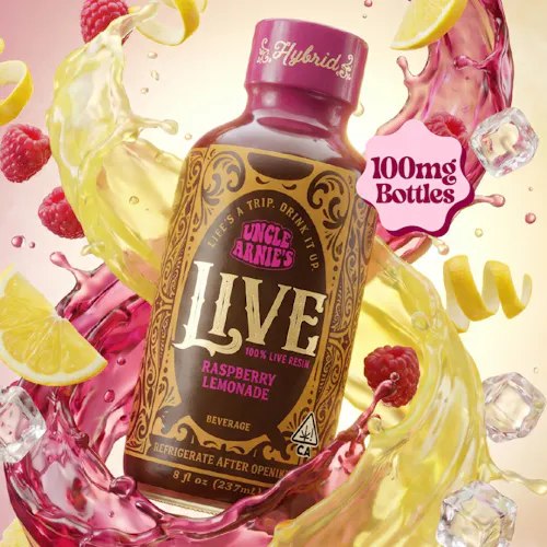 Uncle Arnies 8oz 100mg Raspberry Lemonade Live Resin-active