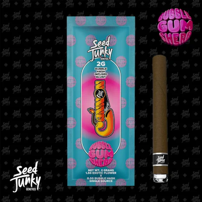 Seed Junky - 2g Bubble Hash Infused Blunt - Bubblegum Sherb