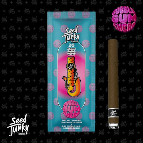 Seed Junky - 2g Bubble Hash Infused Blunt - Bubblegum Sherb