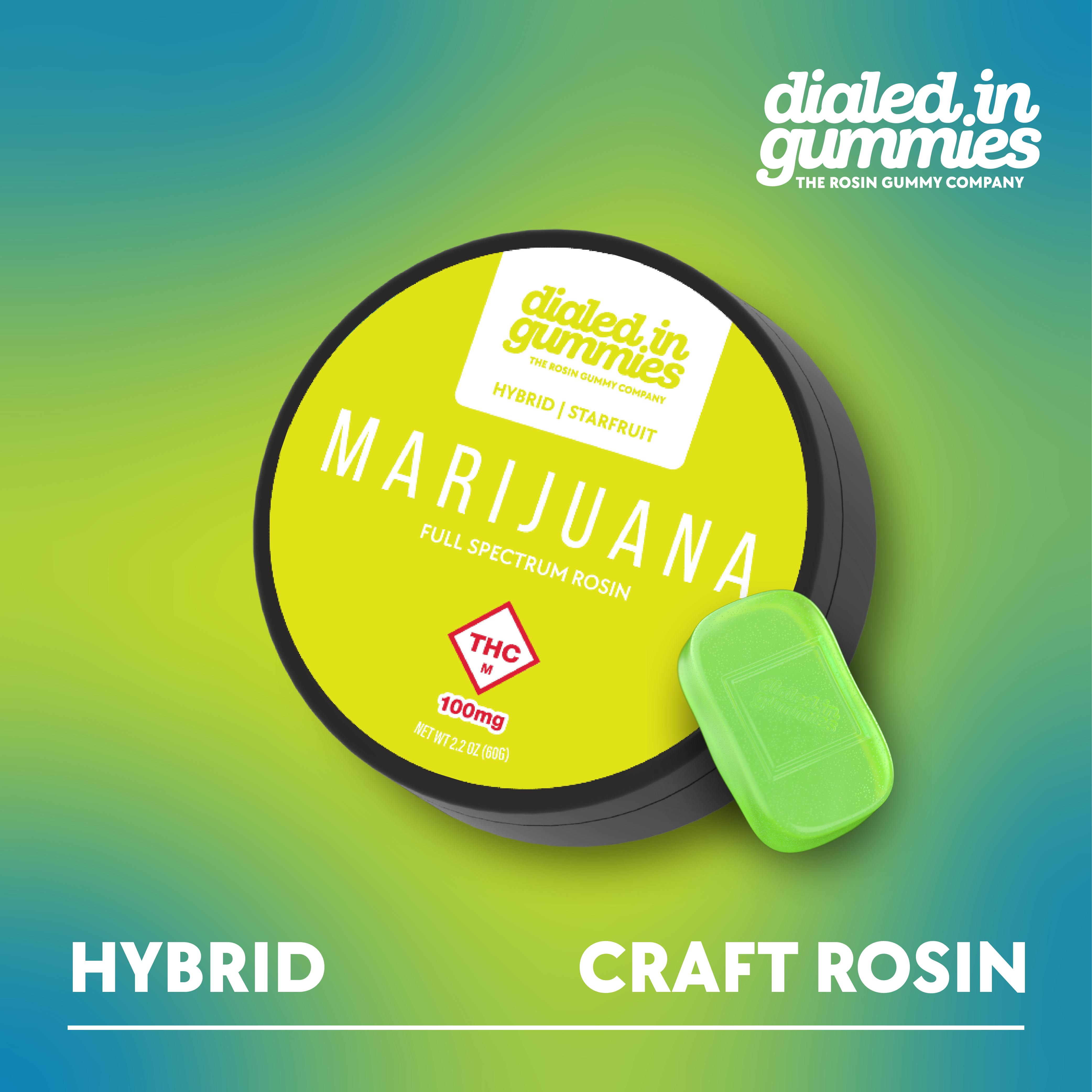 Dialed In: Rosin Gummies | Starfruit | Hybrid | 100mg | 10pk