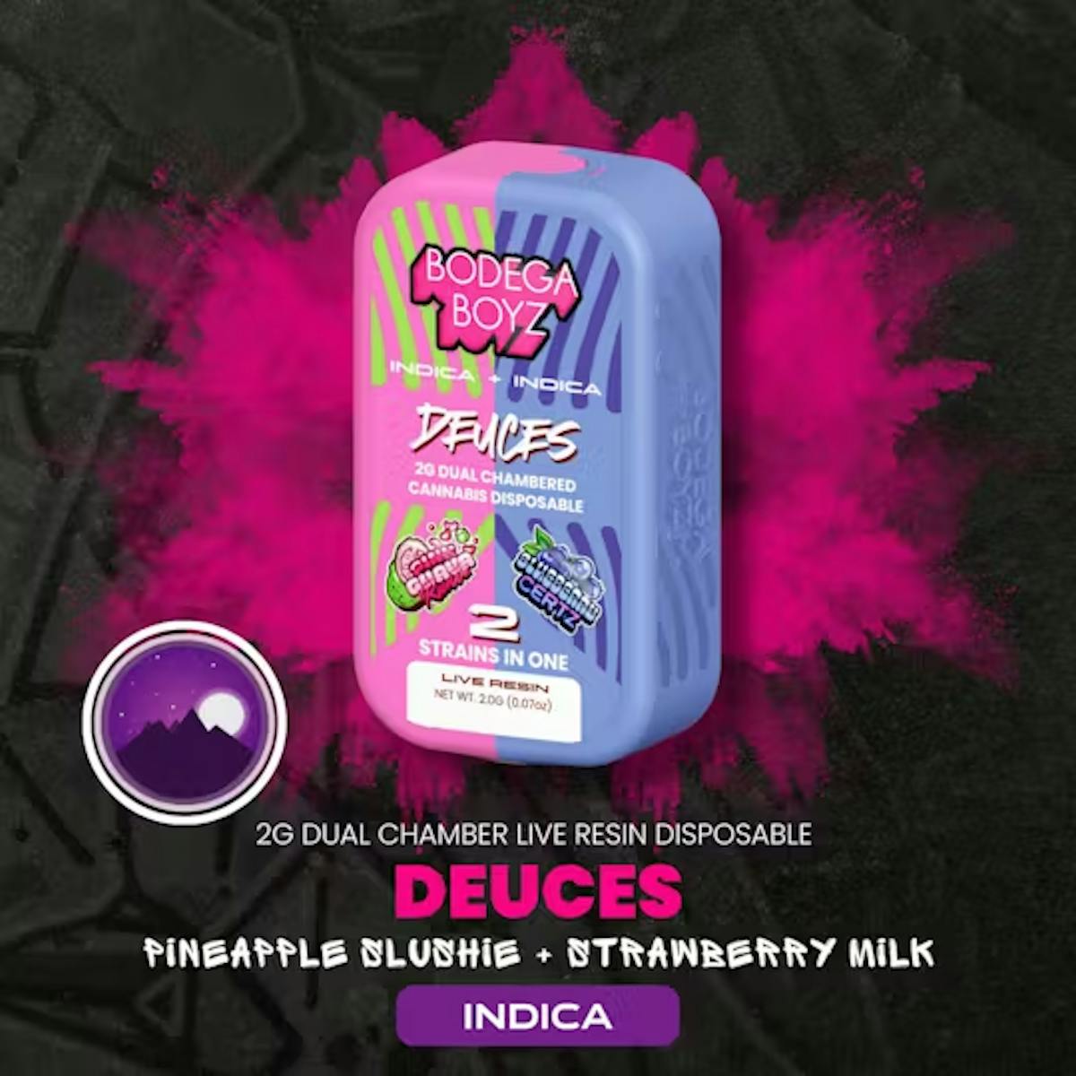 Image of Deuces Pink Guava Runtz x Blueberry Certz Dual Chamber Live Resin Vape