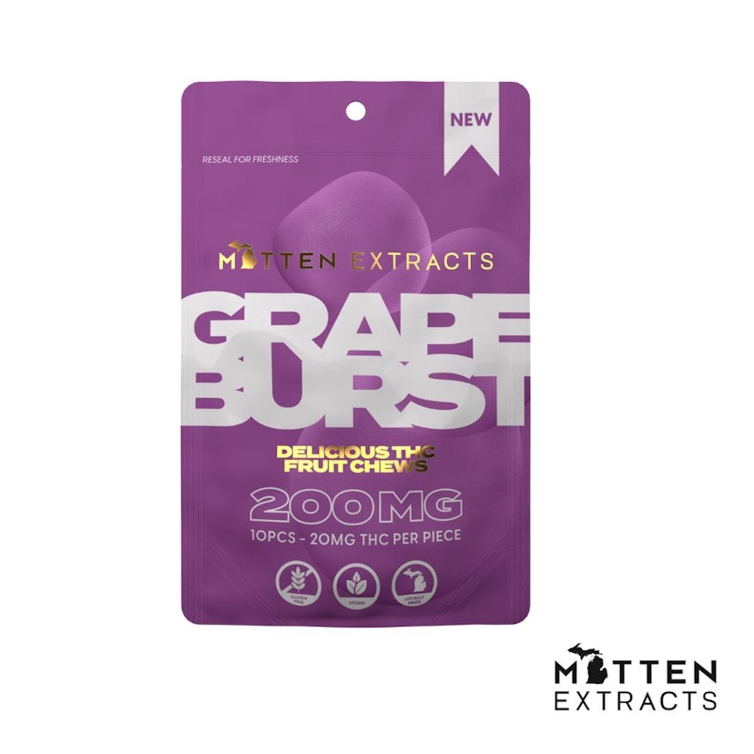 Mitten Extracts - Grape 200mg Gummies