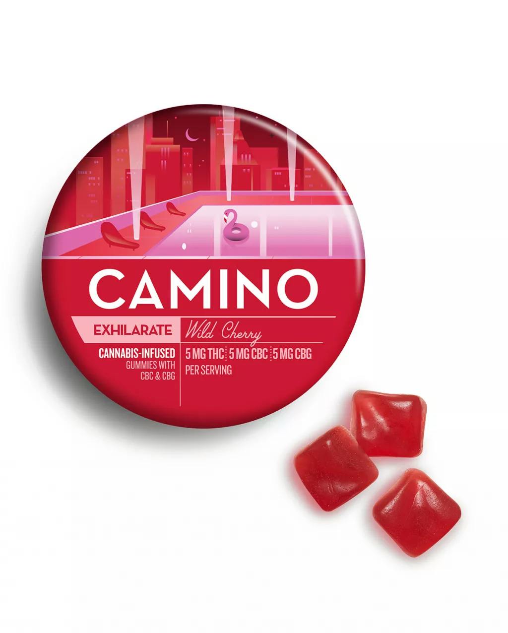 Camino - Wild Cherry THC:CBC:CBG (Exhilarate) - Gummies - 20pk - 100mg image 0