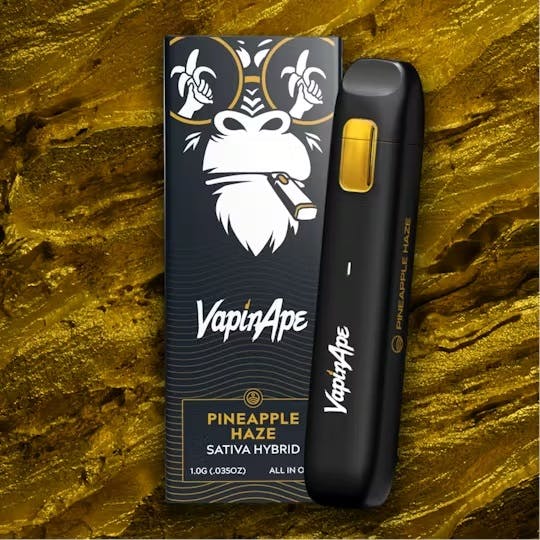 Product: VapinApe | Pineapple Haze Full-Spectrum Disposable All-in-One Cartridge | 1g