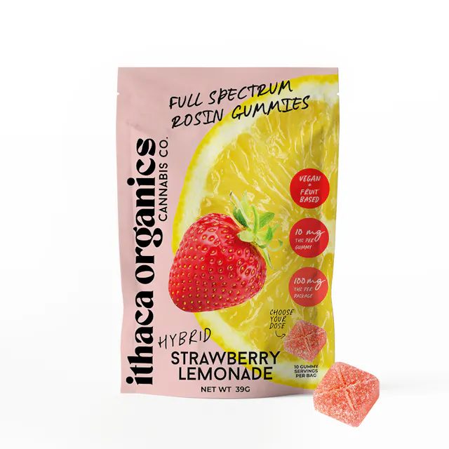 Ithaca Organics Cannabis Co. Strawberry Lemonade Rosin Gummies