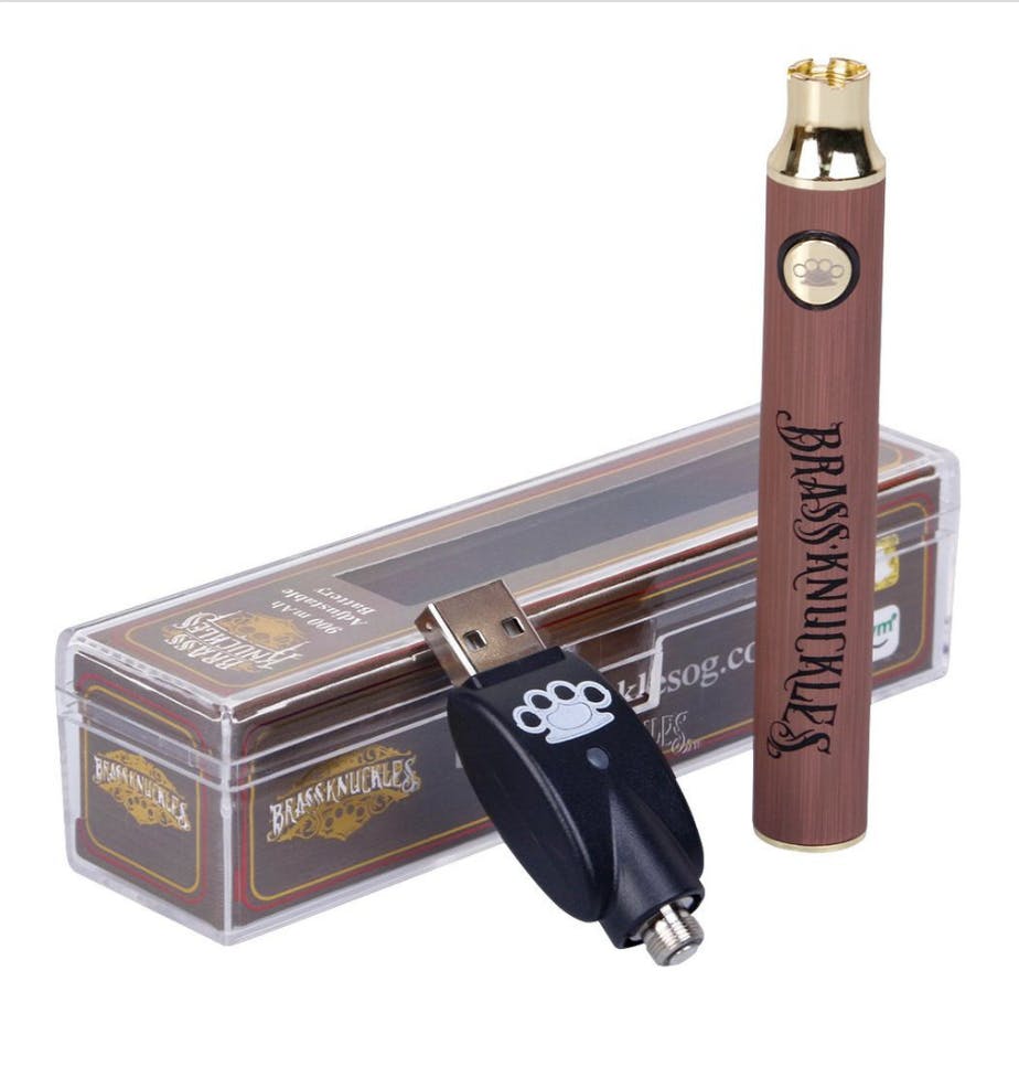 Brass Knuckles | 510 Thread BATTERY | Wood Grain-0