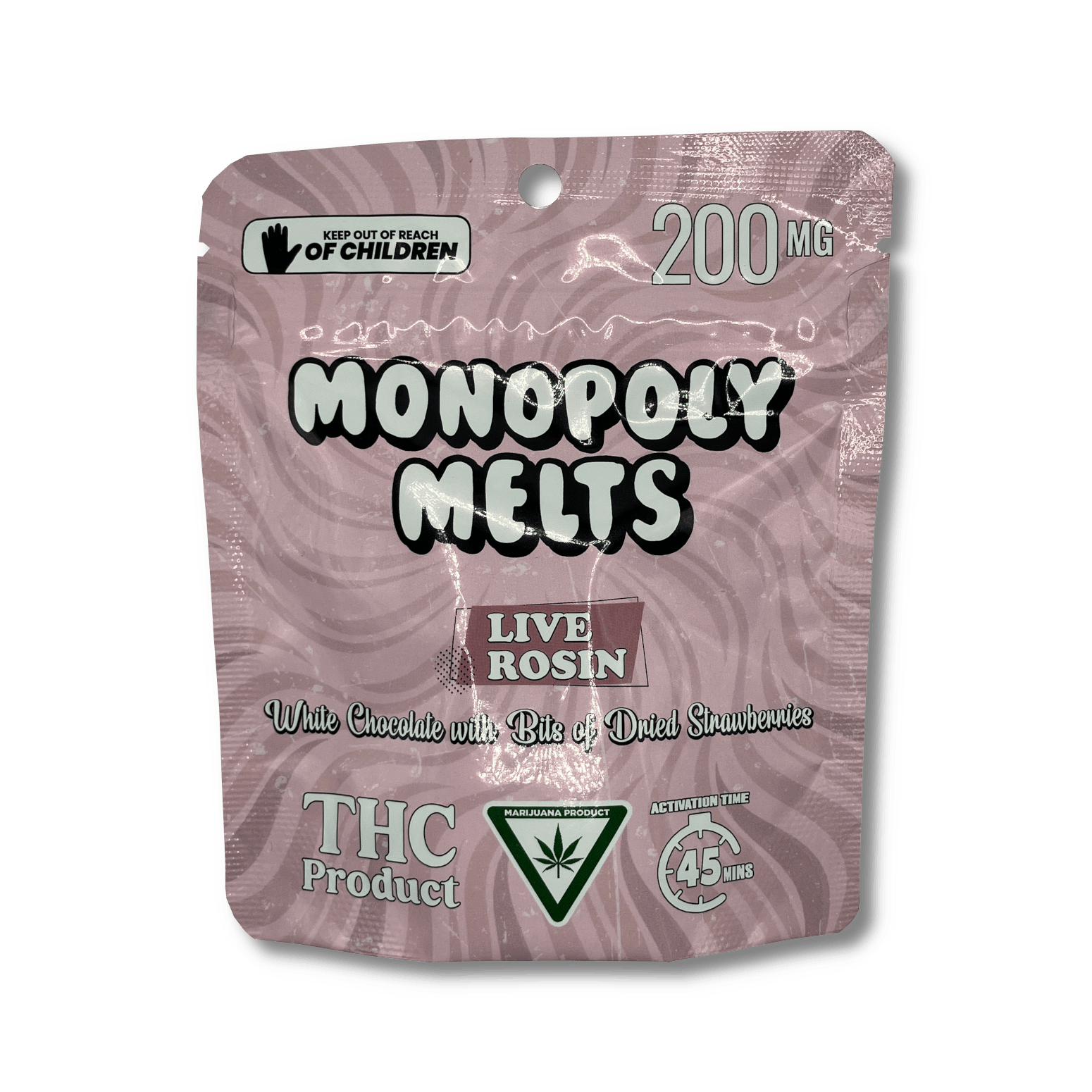 Monopoly Melts | Live Rosin Melts - 200mg - Raspberry Lemon White Chocolate